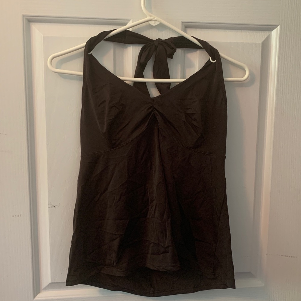 Land’s End- brown tankini- size 12A